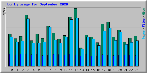 Hourly usage for September 2026